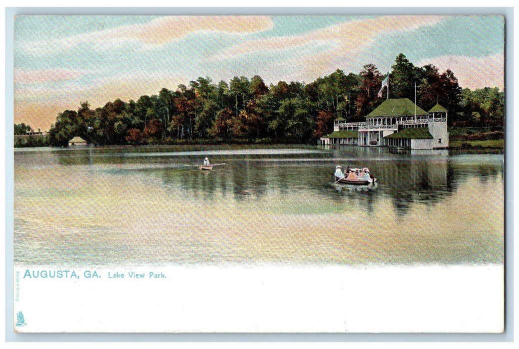 c1905 Lake View Park Augusta Georgia GA Antique Unposted Tuck Art Postcard