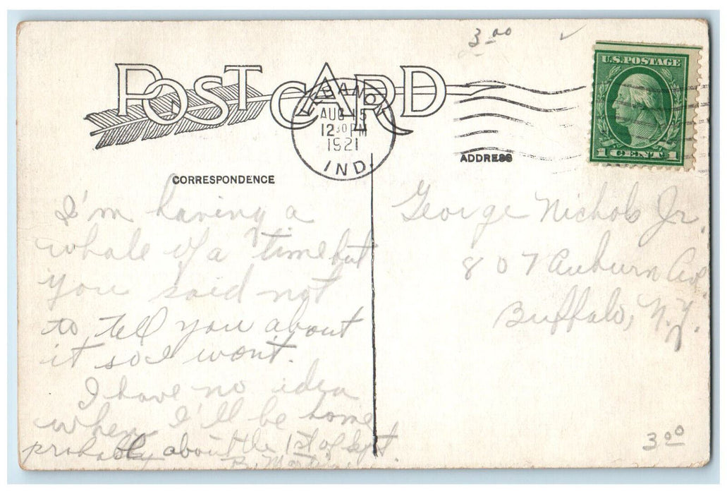 1921 Witham Hospital Building Exterior Scene Lebanon Indiana IN Antique Postcard