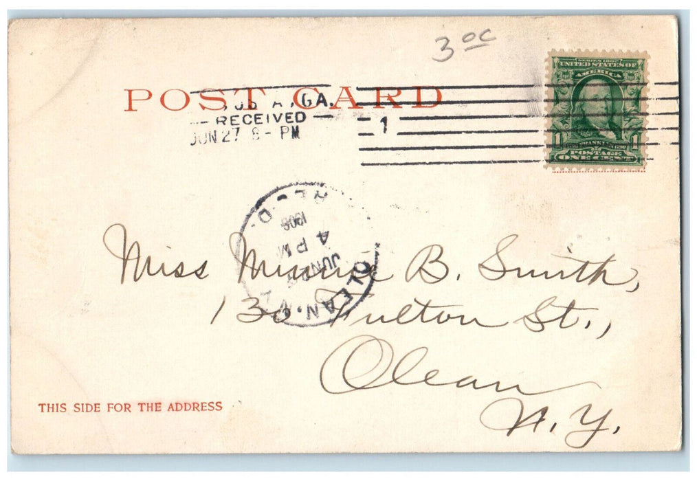 1906 5 Kids Waiting for the Circus Augusta Georgia GA Antique Postcard