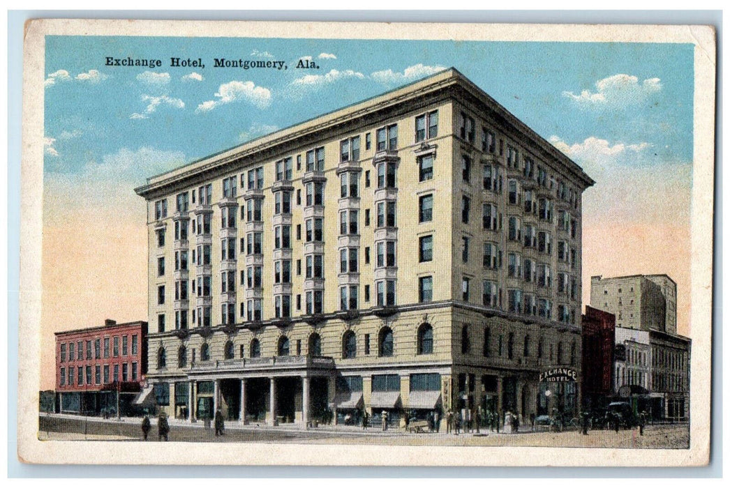 c1920's Exchange Hotel Montgomery Alabama AL Antique Unposted Postcard