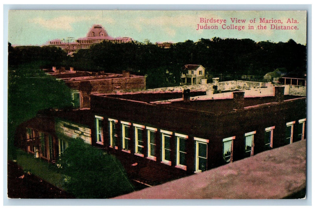 c1910 Aerial View Judson College Marion Alabama AL Antique Unposted Postcard