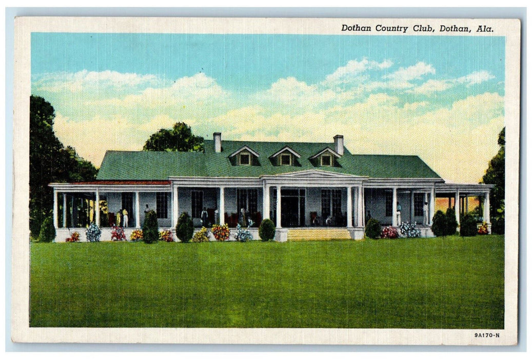 c1940's Dothan Country Club Dothan Alabama AL Vintage Unposted Postcard