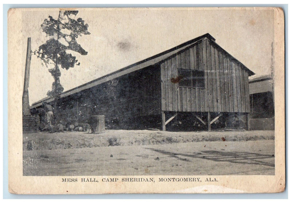 c1940's Mess Hall Camp Sheridan Montgomery Alabama AL Unposted Postcard