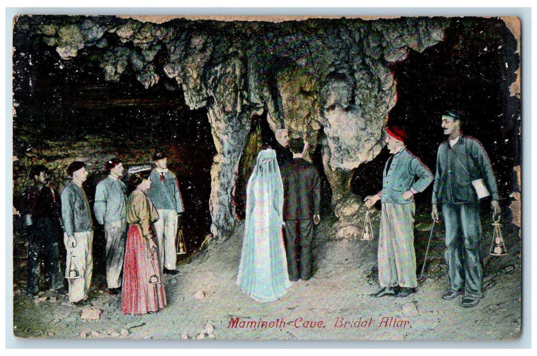 1910 Mammoth Cave Bridal Altar Kentucky KY Posted Antique Kraemer Art Postcard