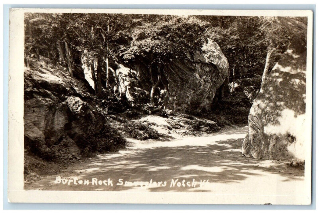 1931 Burton Rock Smugglers Notch Vermont VT RPPC Photo Posted Postcard