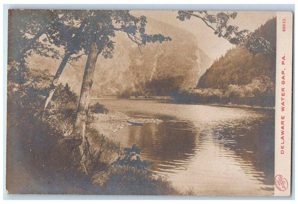 c1901 Delaware Water Gap Scene Pennsylvania PA RPPC Photo Unposted Postcard