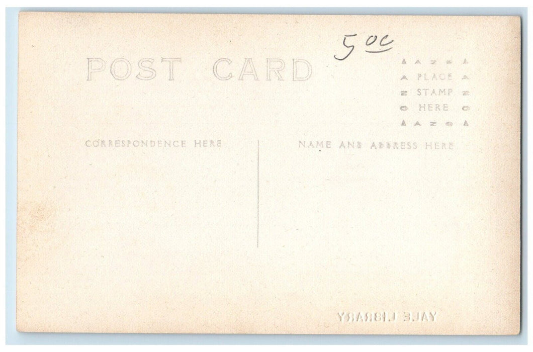 c1910's Yale University Library New Haven Connecticut CT RPPC Photo Postcard