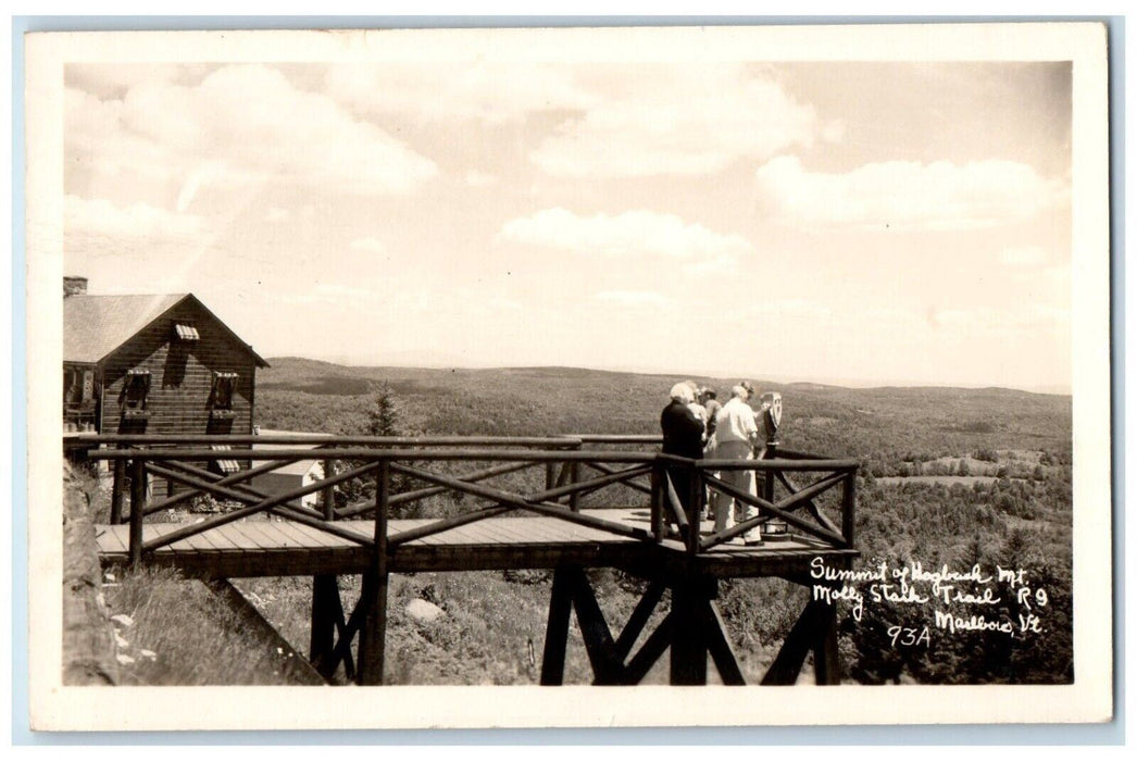 Summit Of Hogback Mt. Molly Stair Trail Marlboro Vermont VT RPPC Photo Postcard