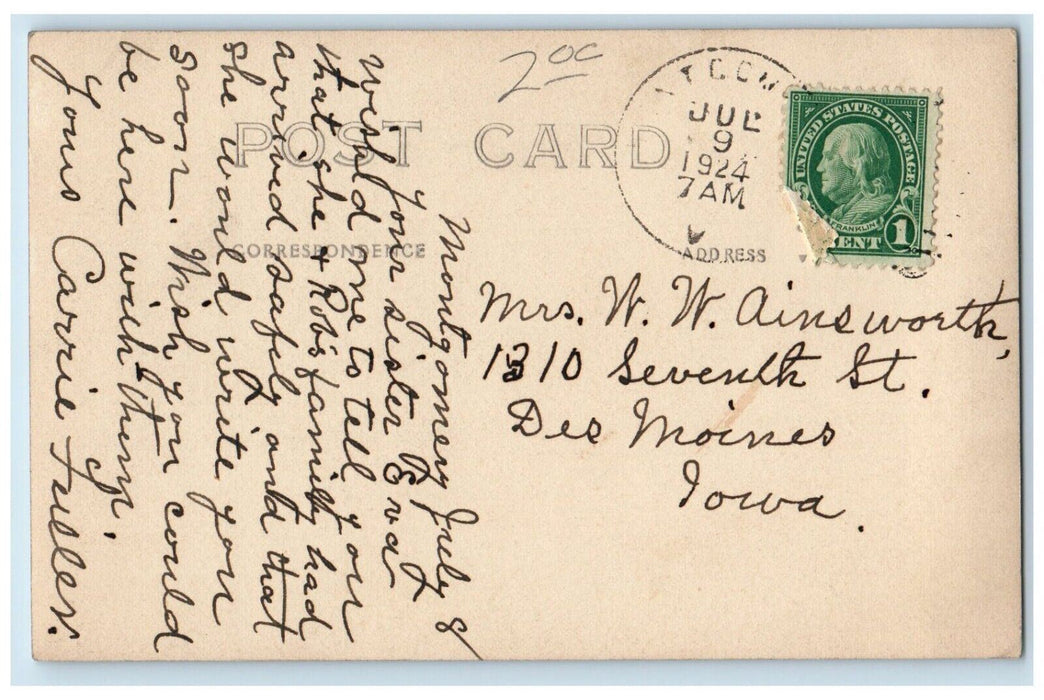 1924 Tablet In Hazens Notch Montgomery Vermont VT RPPC Photo Vintage Postcard