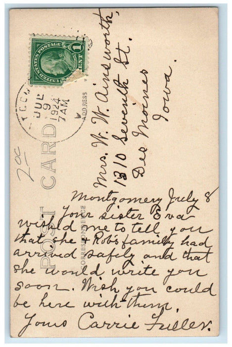 1924 Tablet In Hazens Notch Montgomery Vermont VT RPPC Photo Vintage Postcard