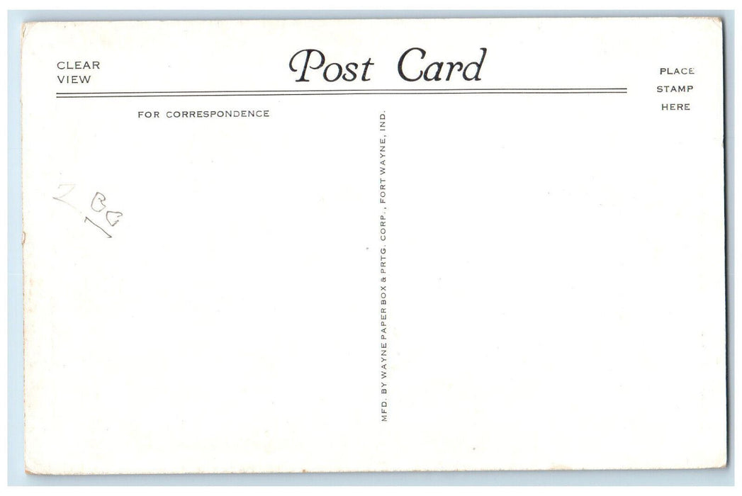 c1940's State School Coldwater Michigan MI Posted Clear View Postcard