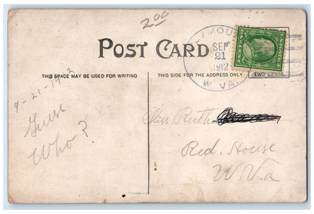1912 View from Tower of Lincoln School Coldwater MI Plymouth WV Postcard
