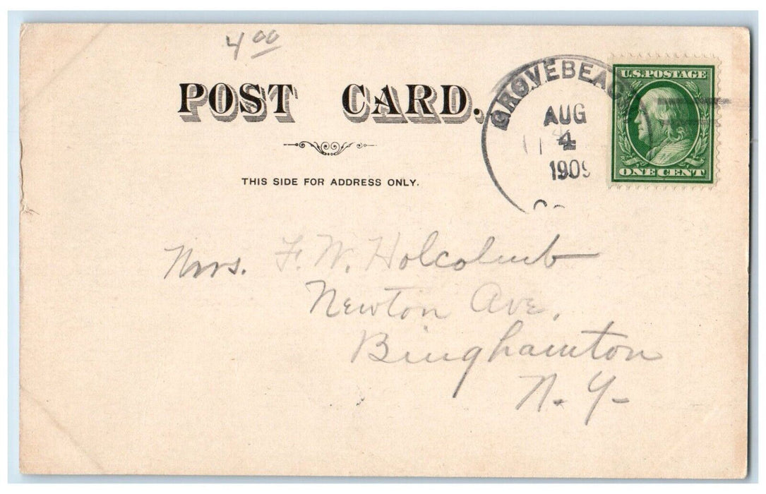1909 Looking East Exterior Building Pier Dock Grove Beach Connecticut Postcard