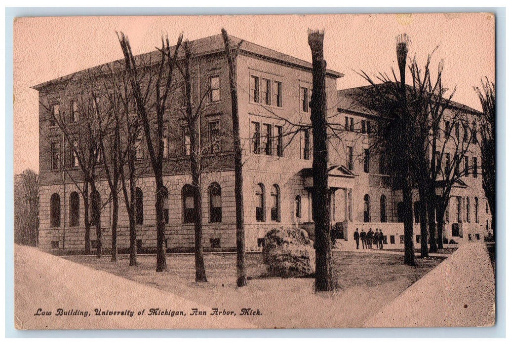 c1910 Law Building University of Michigan Ann Arbor MI FM Kirby & Co. Postcard