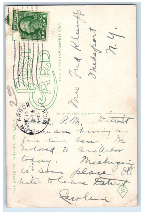 1915 University of Michigan Views Ann Arbor MI Big Letter Multiview Postcard