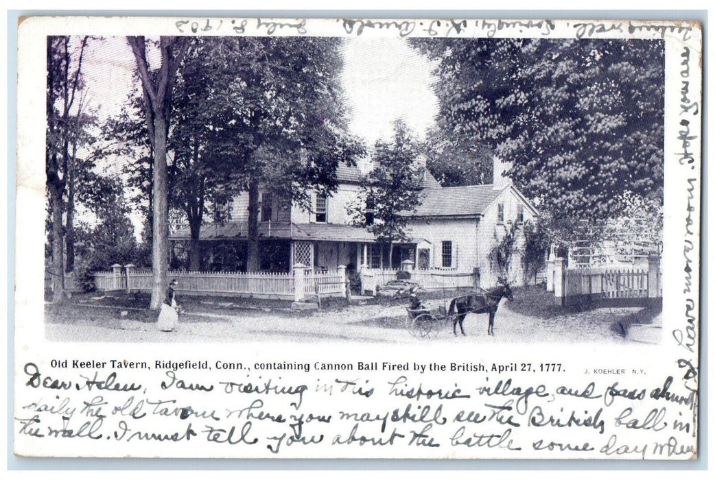1903 Old Keeler Tavern Ridgefield Connecticut CT Laws And Regulations Postcard