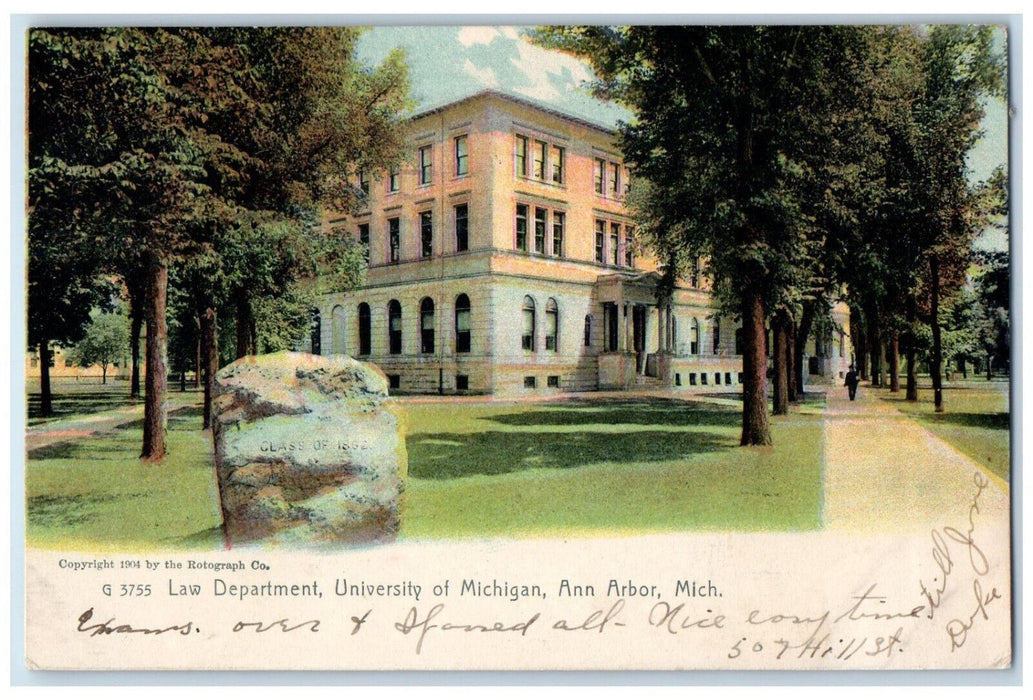 1908 Law Department University of Michigan Ann Arbor MI Rotograph Postcard