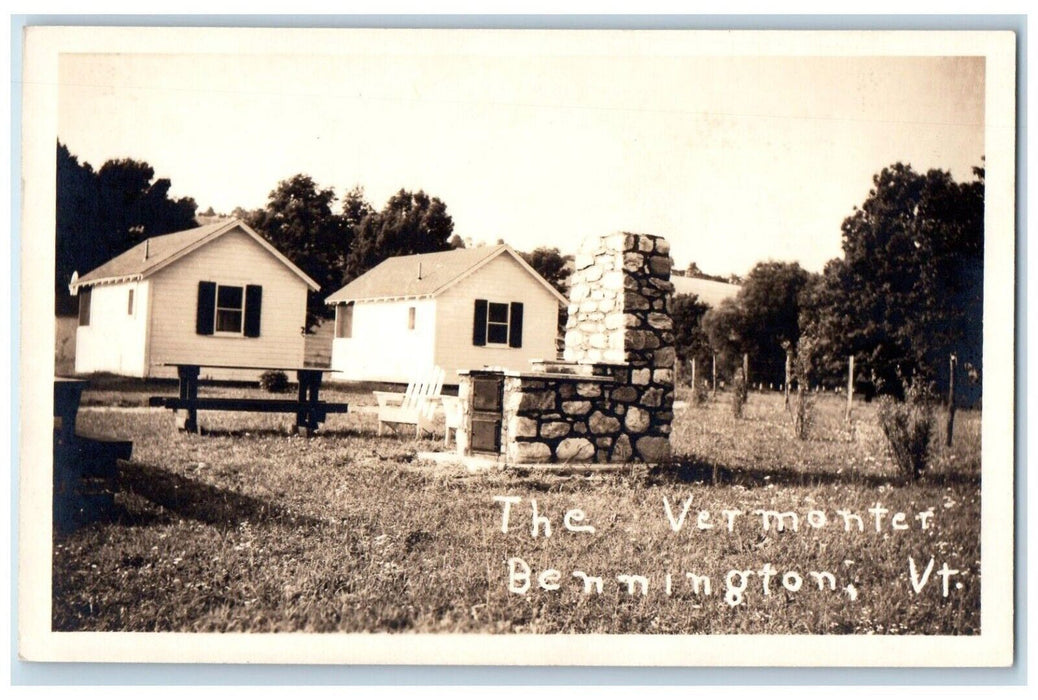 c1930's Vermonter Motor Lodge Stove Oven Bennington VT RPPC Photo Postcard