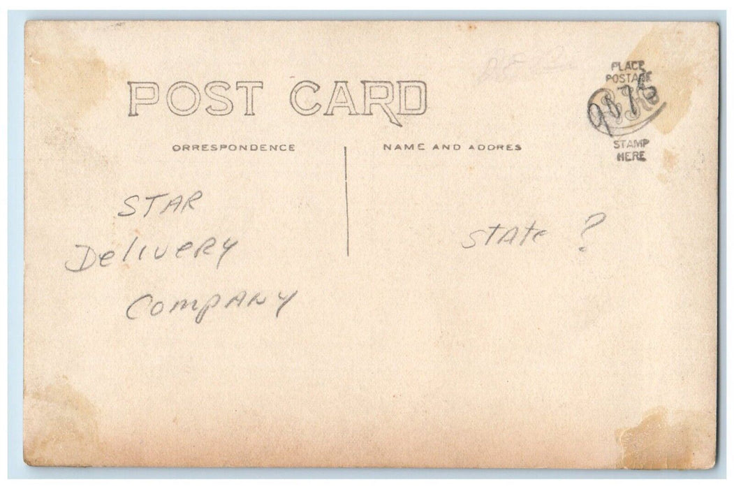 c1910's Star Delivery Company Horse Wagon Occupational RPPC Photo Postcard