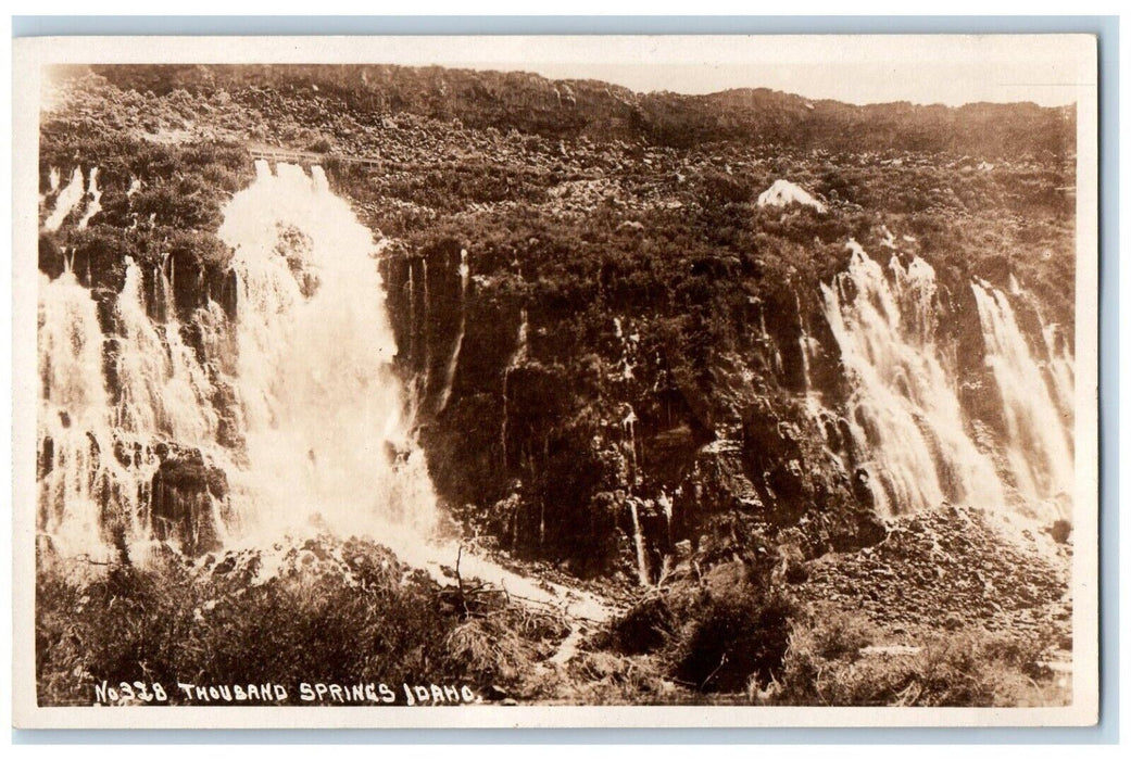 c1940's View Of Thousand Springs Idaho ID RPPC Photo Unposted Vintage Postcard