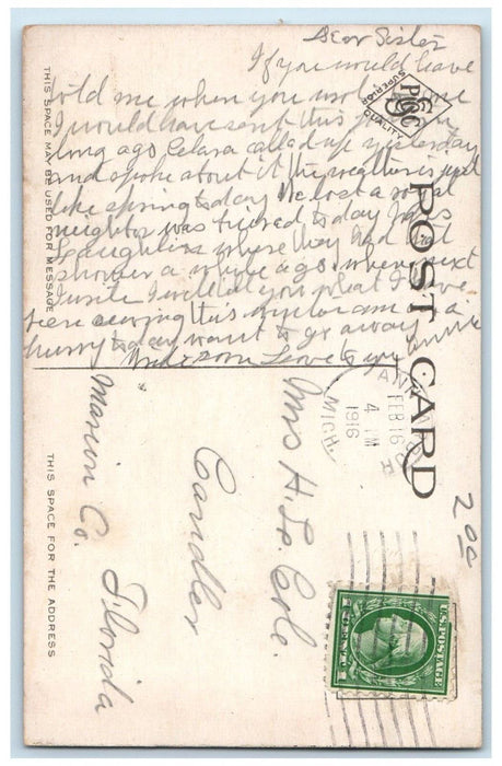 1916 Huron River University Hospital Ann Arbor Michigan MI Antique Postcard