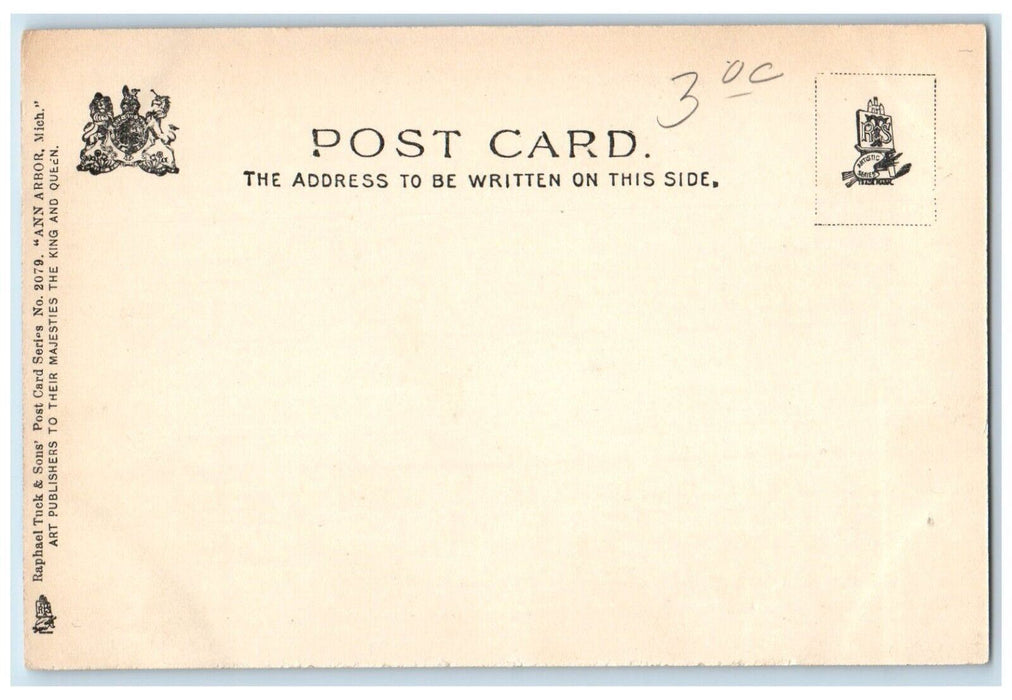 c1910 Medical Building University of Michigan Ann Arbor MI Tuck Art Postcard