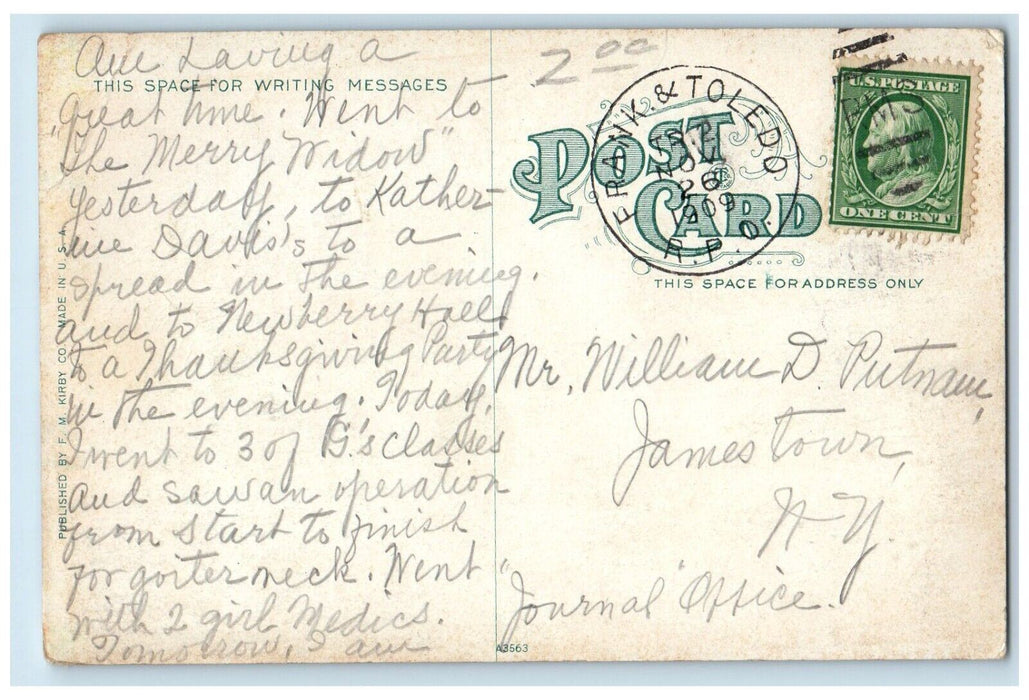 1909 New Engineering Building University of Michigan Ann Arbor MI RPO Postcard