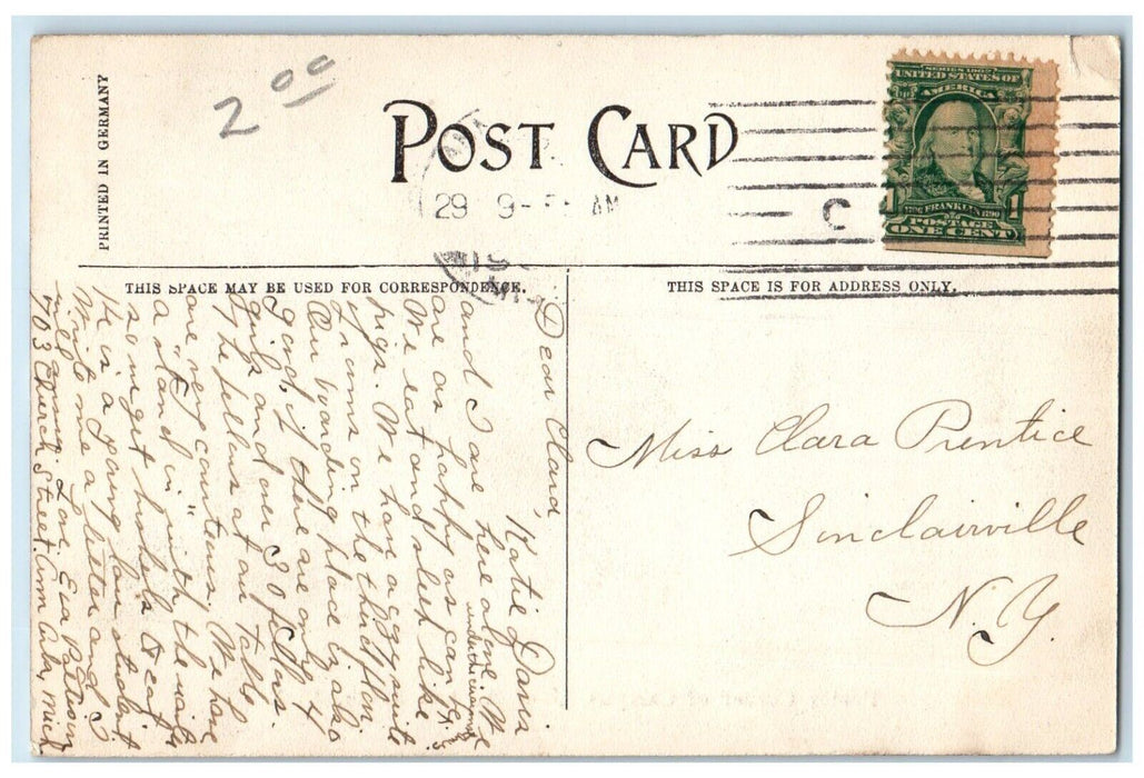 c1910 Pretty Corner of Campus Ann Arbor Michigan MI Antique Posted Postcard
