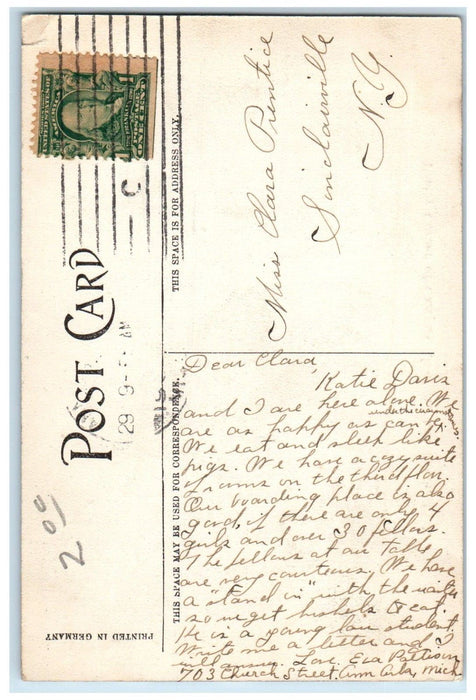 c1910 Pretty Corner of Campus Ann Arbor Michigan MI Antique Posted Postcard