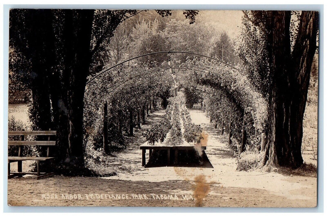 c1910's Rose Arbor Pt. Defiance Park Tacoma Washington WA RPPC Photo Postcard