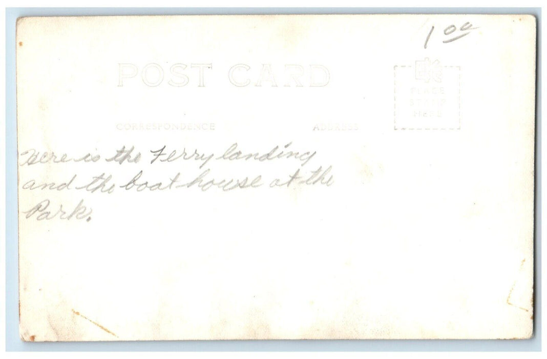 Ferry Landing On Mt. Rainier Point Defiance Park Tacoma WA RPPC Photo Postcard