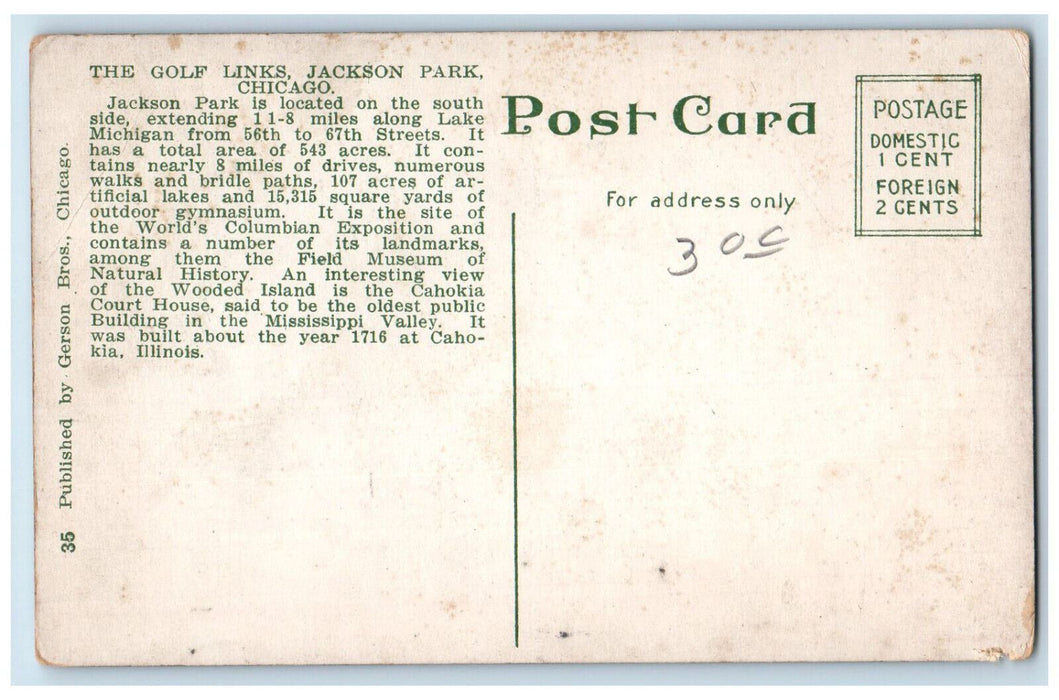 Crowded People Scene At Golf Links Jackson Park Chicago Illinois IL Postcard
