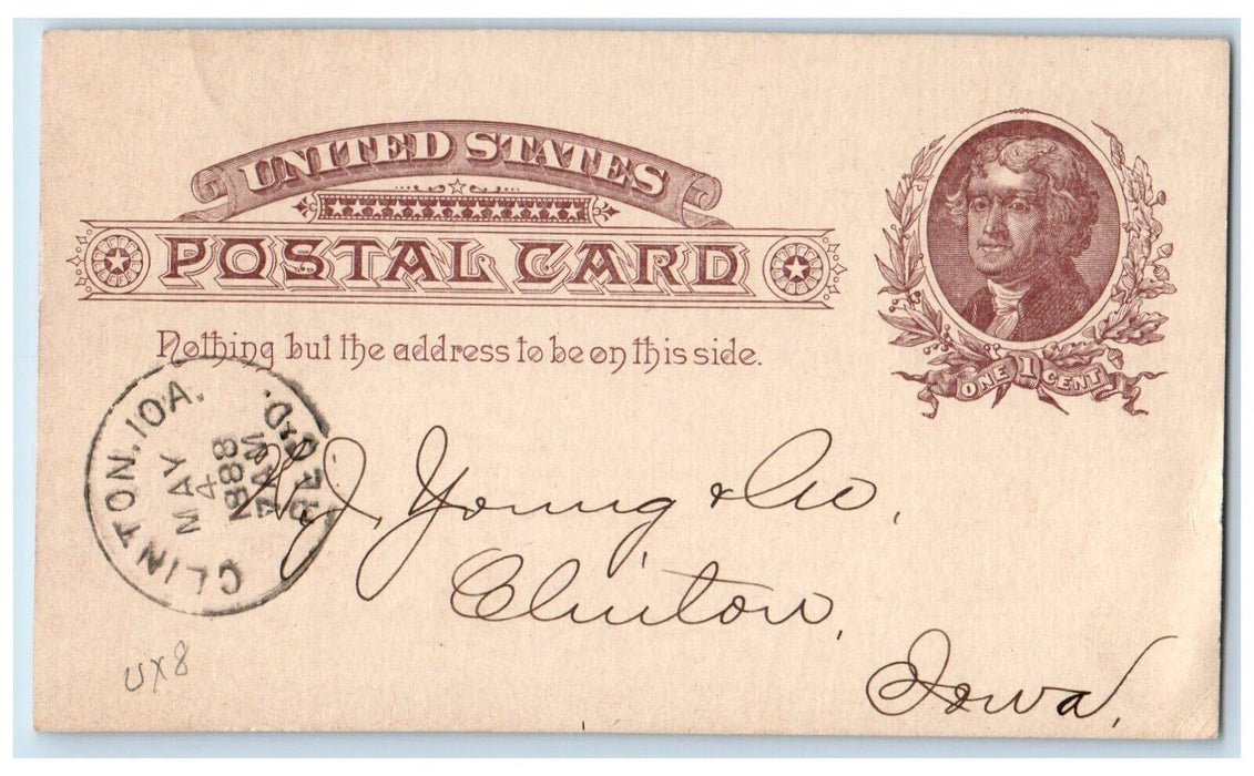 1888 Stewart & Mceller Lumber Coal Grain and Livestock Reinbeck IA Postal Card