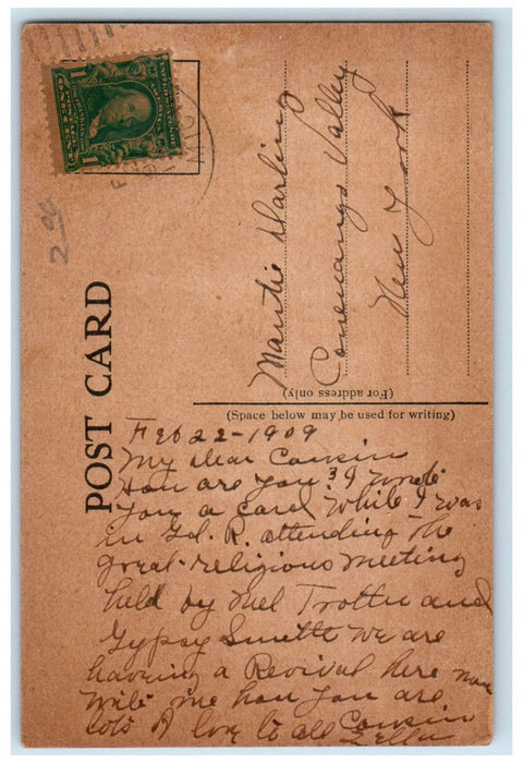 1909 View Of Arch Bridge Sherman Park Chicago Illinois IL Antique Postcard
