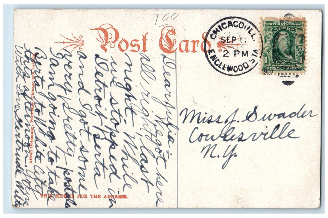 1907 Humboldt Park The Refectory House Chicago Illinois IL Antique Postcard