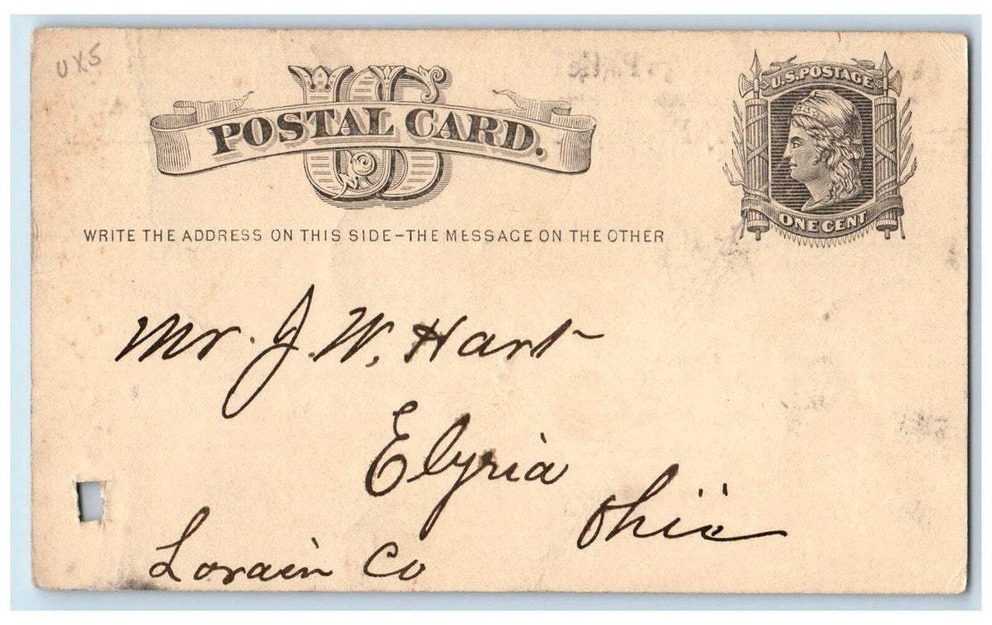 1880 Neff & Prestel Michigan Pine Shingles Sheridan Michigan MI Postal Card