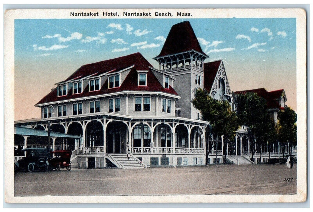 c1920 Nantasket Hotel Exterior Building Nantasket Beach Massachusetts Postcard