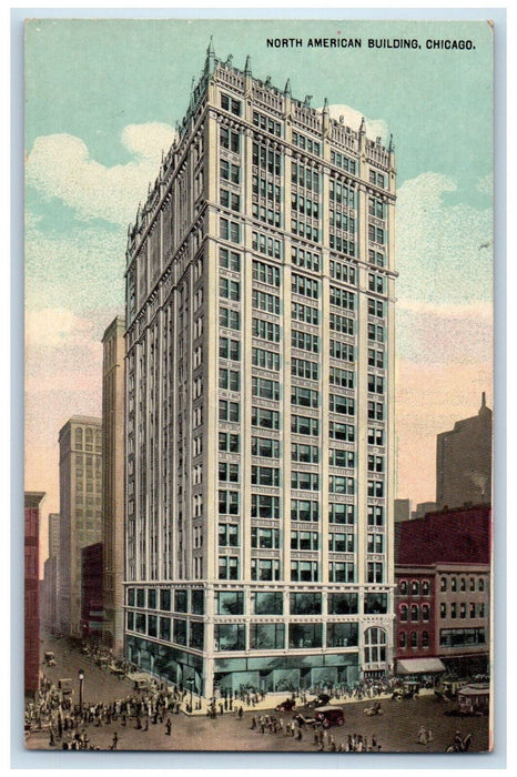 1913 North American Building Exterior Scene Chicago Illinois IL Antique Postcard