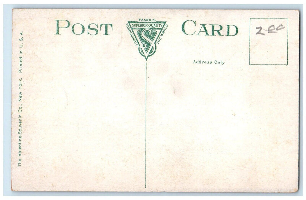 c1910 State Normal School Night Exterior Building Moon Kearney Nebraska Postcard