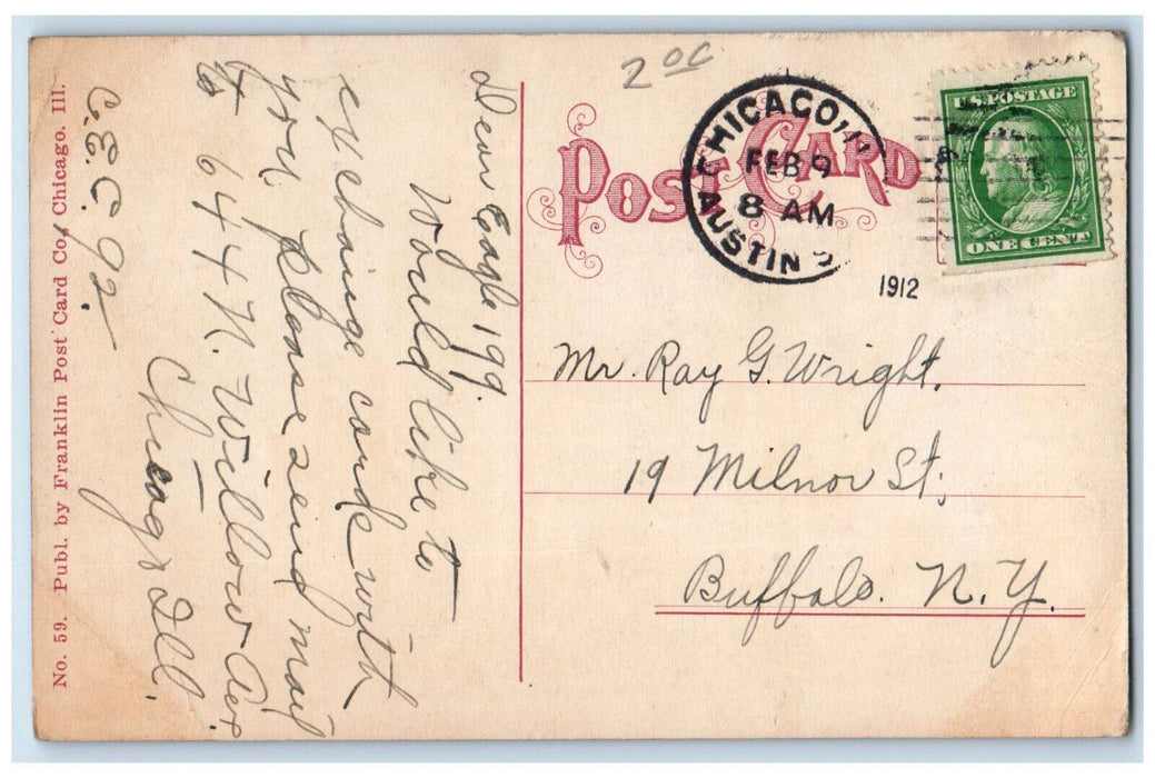 1912 Potter Palmer Residence Lake Shore Drive Chicago Illinois IL Postcard