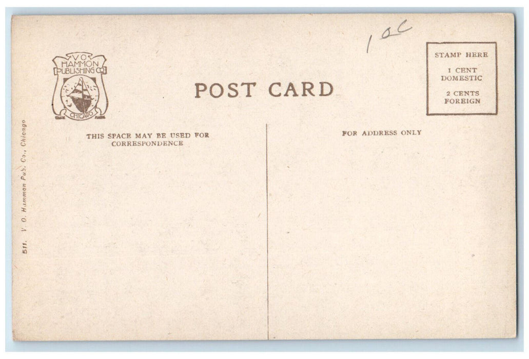 View Of Majestic Building And Theatre Chicago Illinois IL Antique Postcard