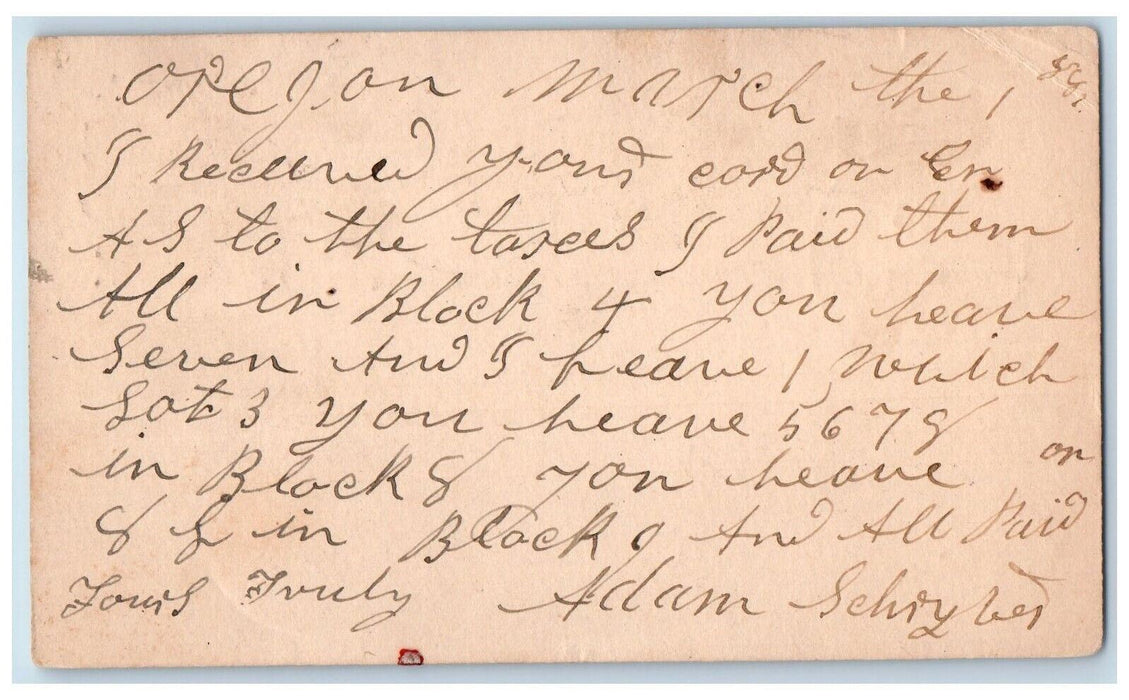 1881 Letter to JCY Phelps Esq Kansas City KS Oregon Illinois IL Postal Card