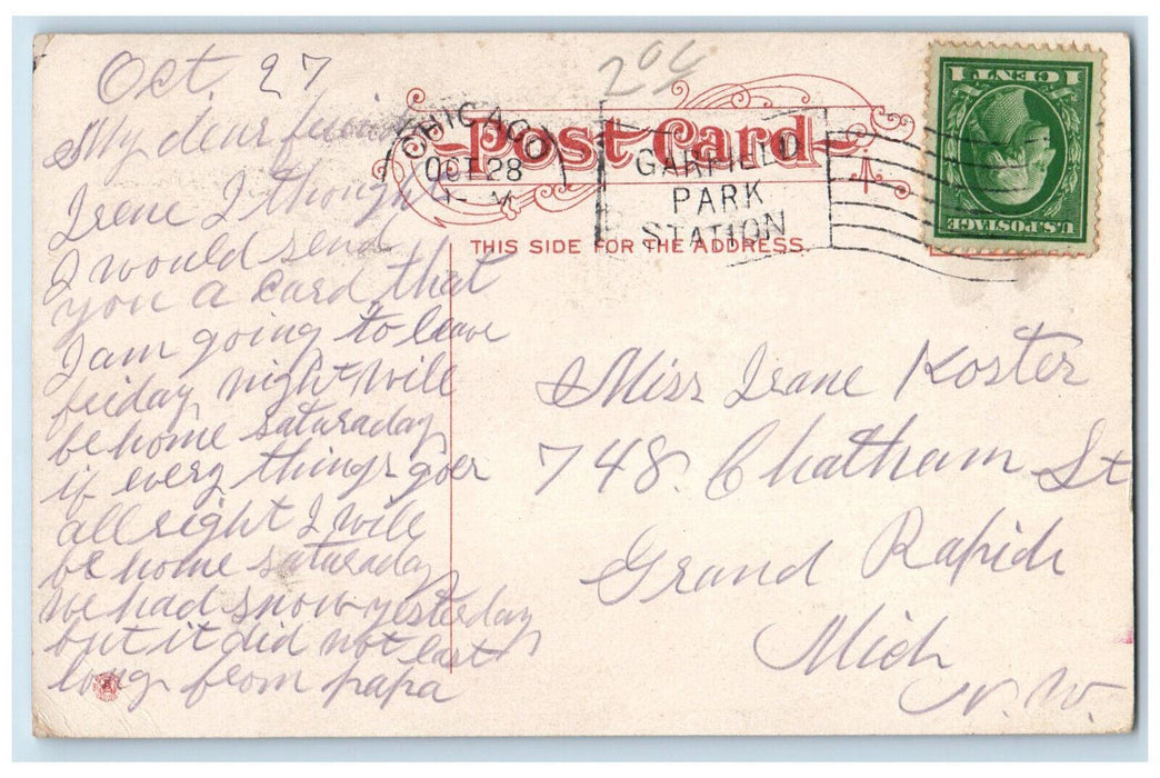 The Fair State And Adams Sts., Building Chicago Illinois IL Antique Postcard