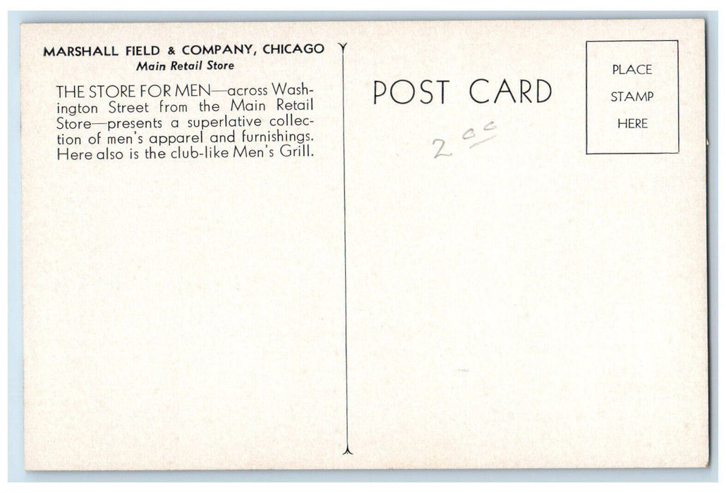 Marshall Field & Company Main Retail Store Interior Chicago Illinois IL Postcard