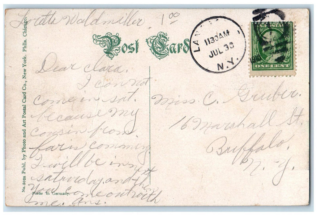 c1910's Cook County Hospital Building Street View Chicago Illinois IL Postcard