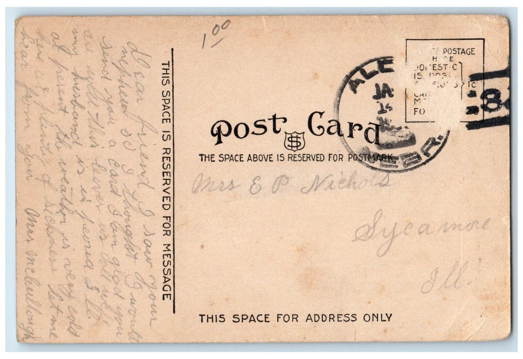 1909 First Christian Church Exterior Building Grand Island Nebraska NE Postcard