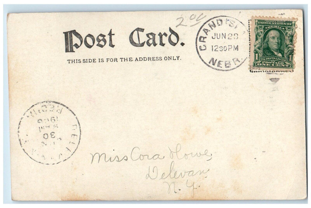 1906 Business Normal College Exterior Building Grand Island Nebraska NE Postcard