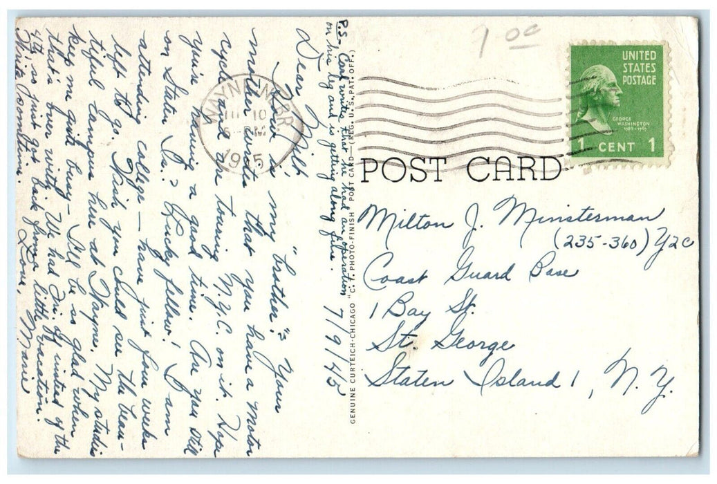 1915 Western Gate WSTC Exterior Building Garden Entrance Wayne Nebraska Postcard