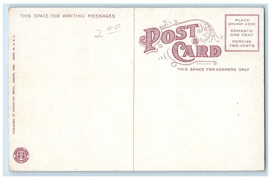 c1910 Union Pacific Shops Park Exterior Building North Platte Nebraska Postcard