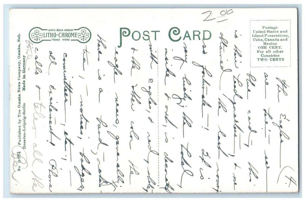 c1910 Lincoln Boulevard La Fayette Avenue Bemis Park Omaha Nebraska NE Postcard